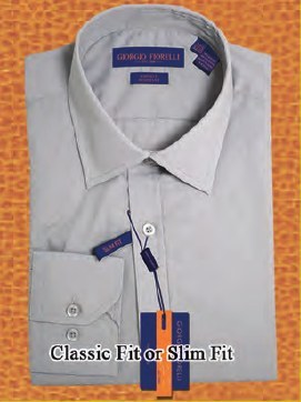 Solid Lt.Gray dress shirt Solid Lt.Gray