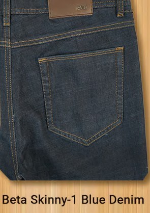 Blue Denim Beta Skinny Pants Blue Denim