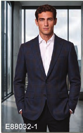 Blue Gray Plaid sport jacket Blue Gray Plaid