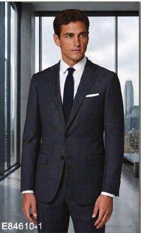 Enzo Tovare Charcoal Windowpane Suit Charcoal Windowpane