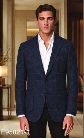 Navy Houndstooth soft jacket Navy Houndstooth