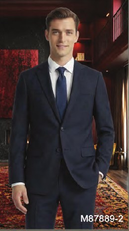 Mantoni Navy Tonal Windowpane Suit Navy Tonal Windowpane