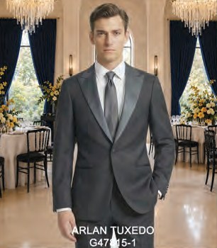 Giorgio Fiorelli Solid Black Arlan Tuxedo Solid Black