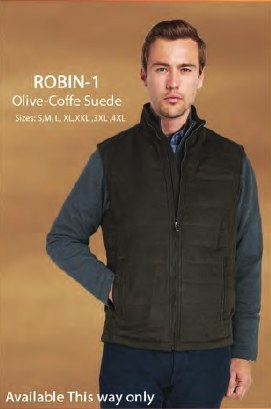 Robin suede vest - Olive-Coffee Olive-Coffe