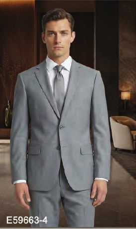 Enzo Tovare Solid Light Gray Suit Solid Light Gray
