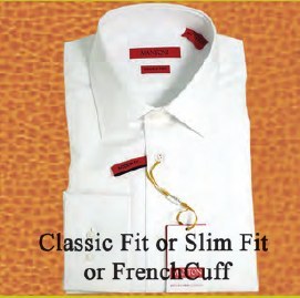 White dress shirt - classic, slim or French-cuff option Solid White