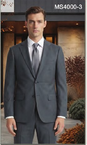 Mantoni Gray Stretch Suit Gray Stretch