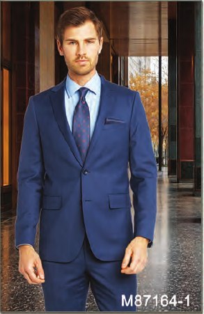 Mantoni Ink Blue Teakweave Suit Ink Blue Teakweave