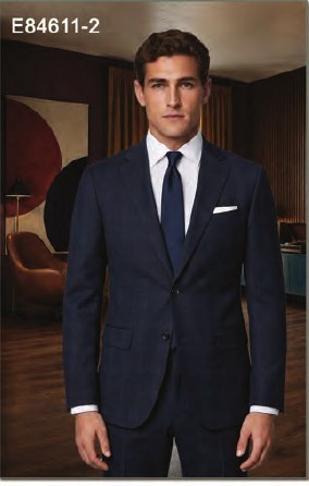 Enzo Tovare Navy Tonal Windowpane Suit Navy Tonal Windowpane