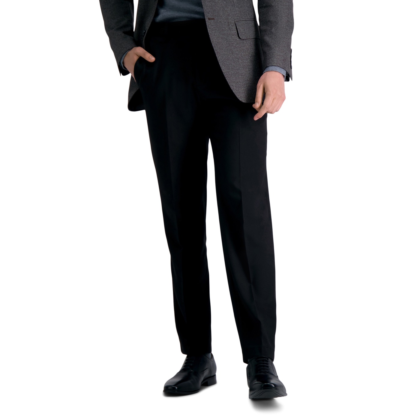 Haggar HD70652, BLACK (001), Straight Fit