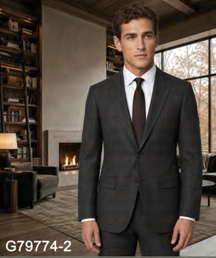 Shown: Brown Windowpane / G79774-2. 2BV No P Suit