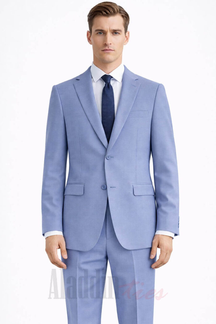 Giorgio Fiorelli Blue Plaid Suit, Blue Plaid