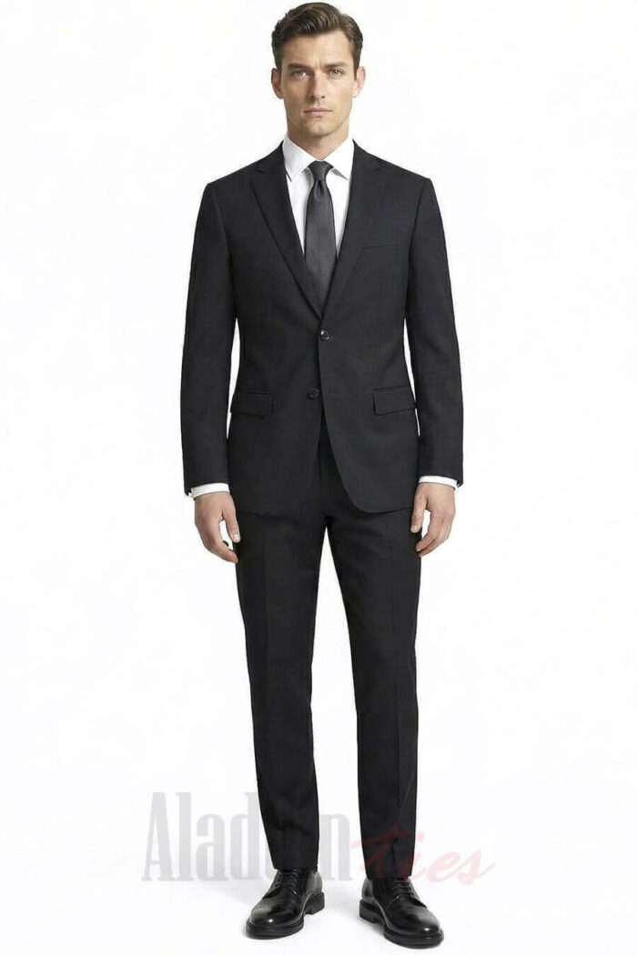 Mantoni Solid Black Suit, Solid Black