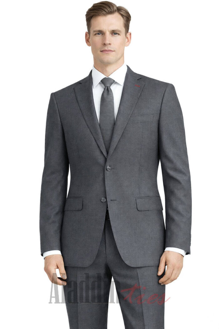Mantoni Solid Gray Suit, Solid Gray