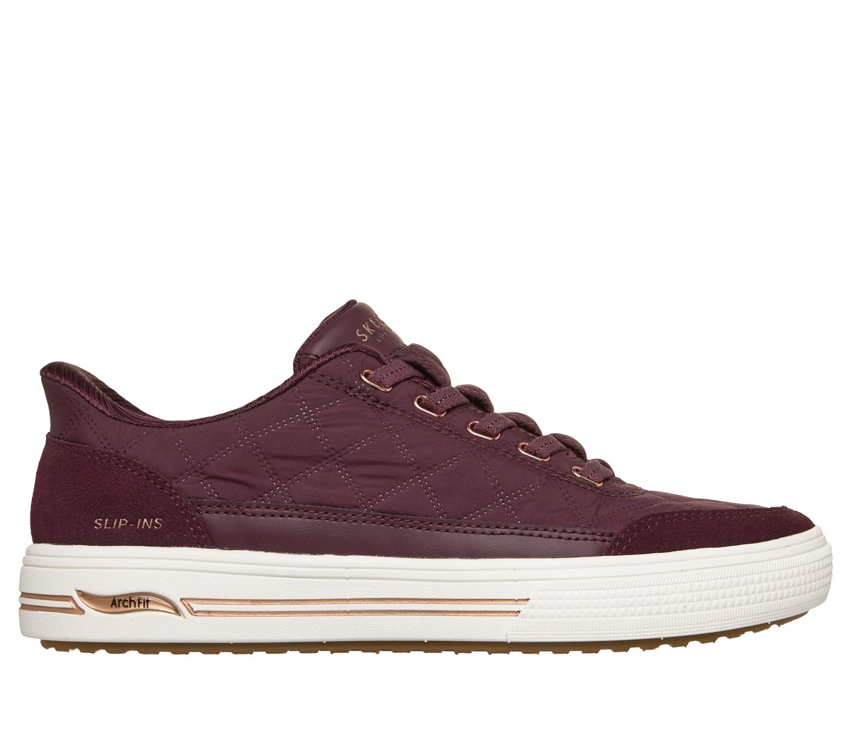 Skechers Slip-ins: Arch Fit Arcade - Cozy Fit Cuddle Steps, WINE